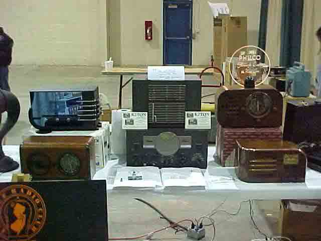 A variety of radios on display
